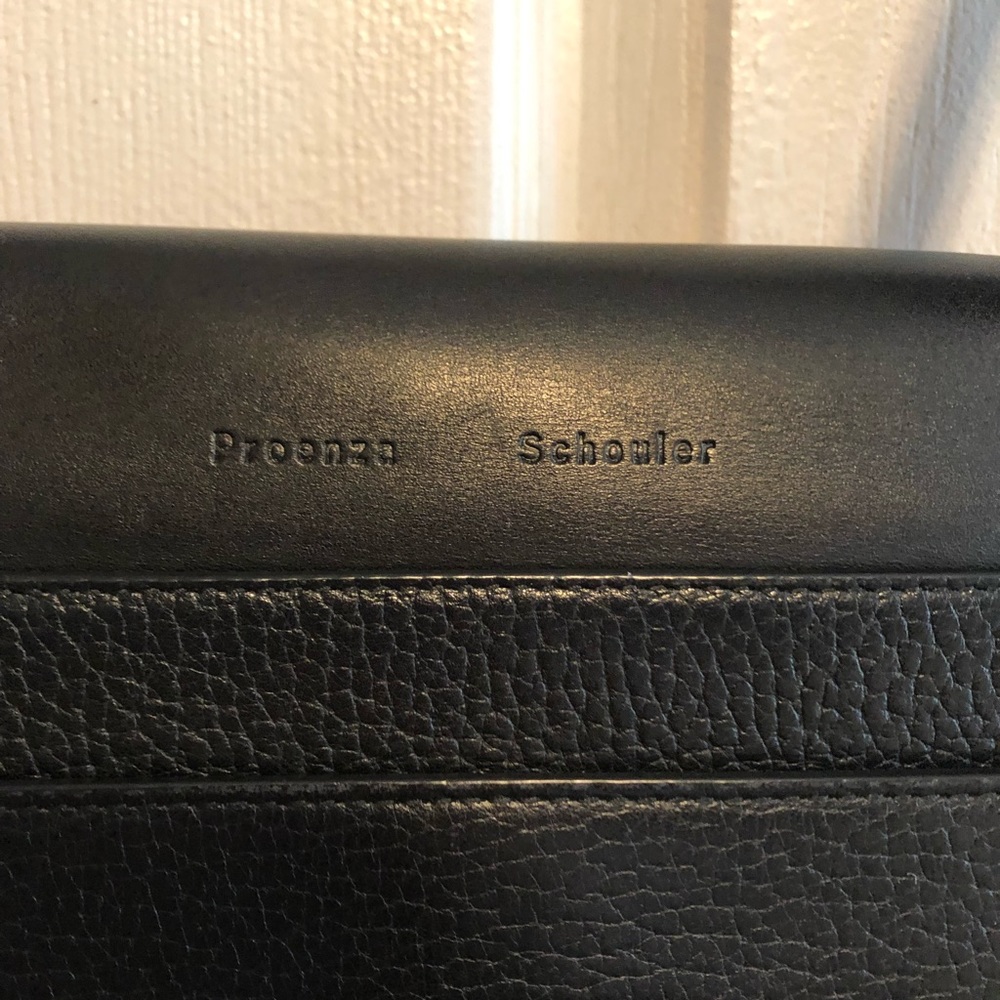$1650 Proenza Schouler Black Leather Elliot Shoulder Crossbody Messenger Bag - Picture 9 of 13